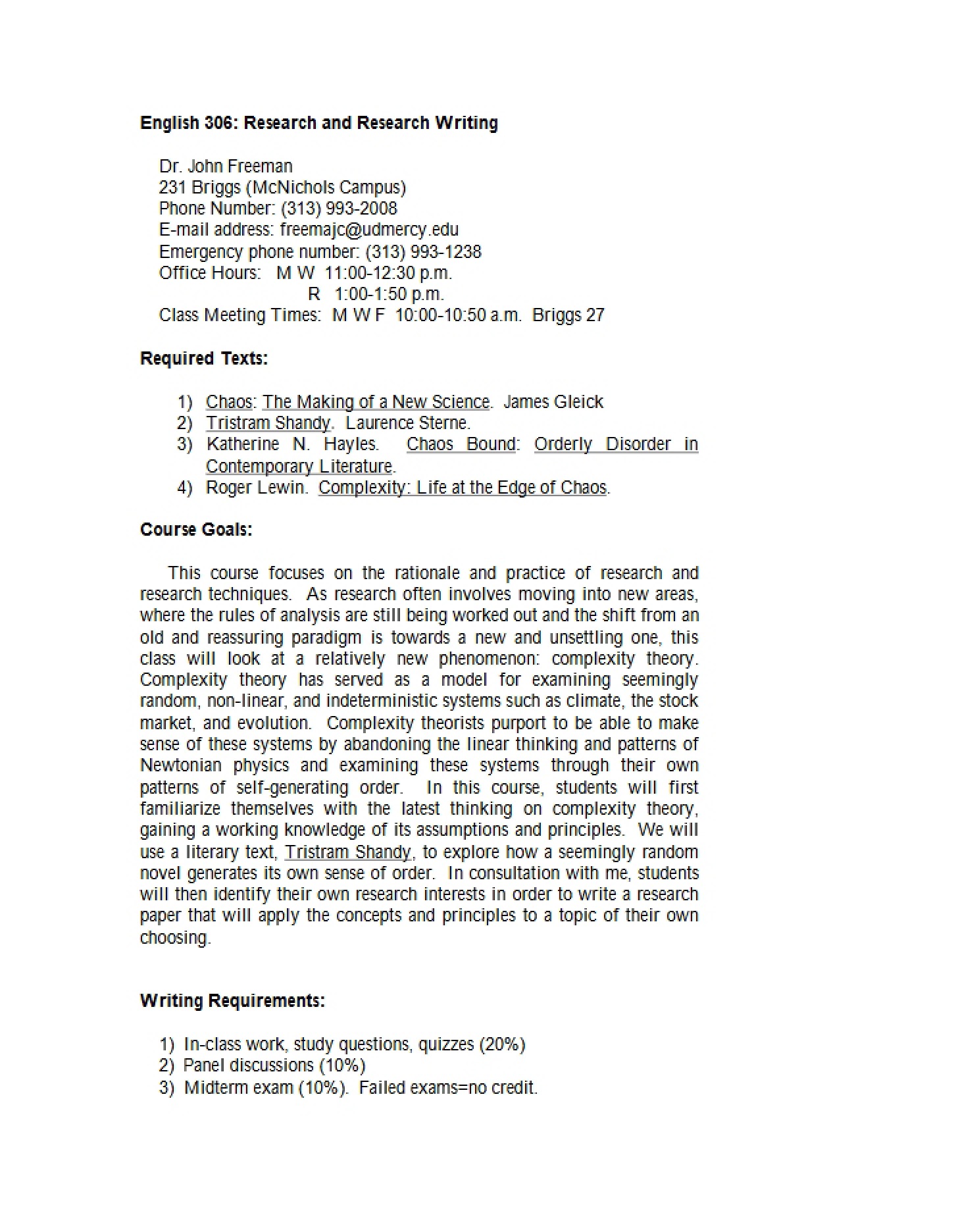Syllabus and Course Overview