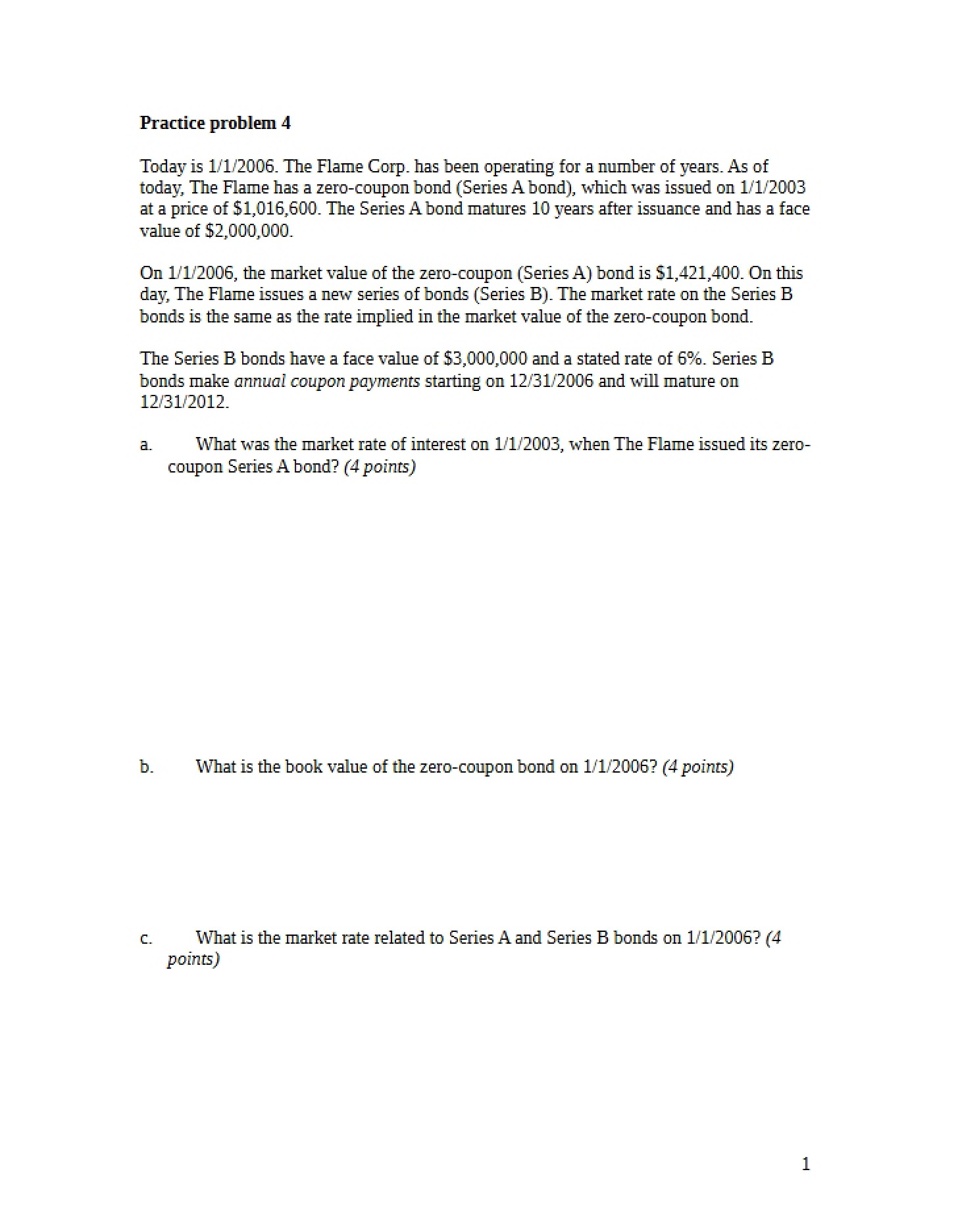 Practice Problem Four-One