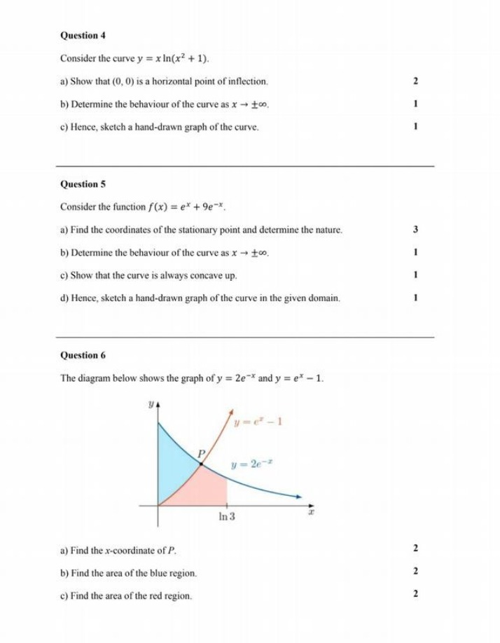 Year 12 Advanced Math Questions - Part 2