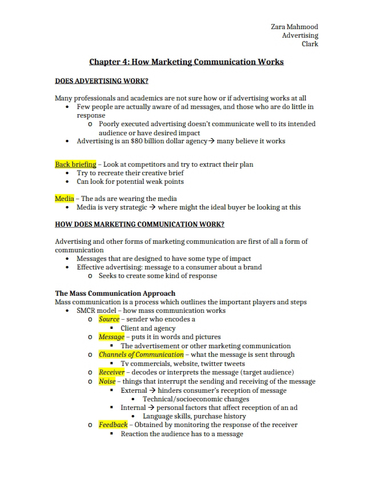 Fourth Chapter How Marketing Communication Functions