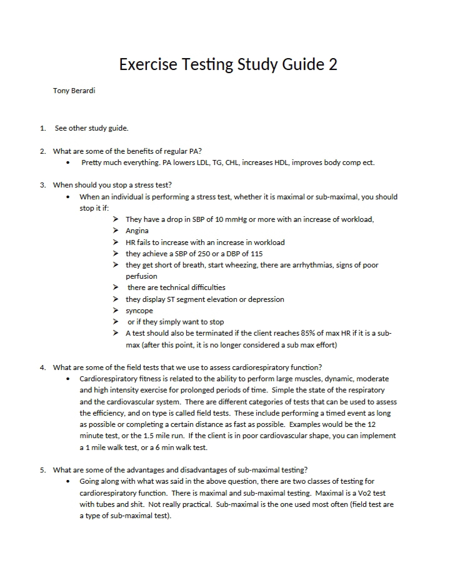 Review Notes