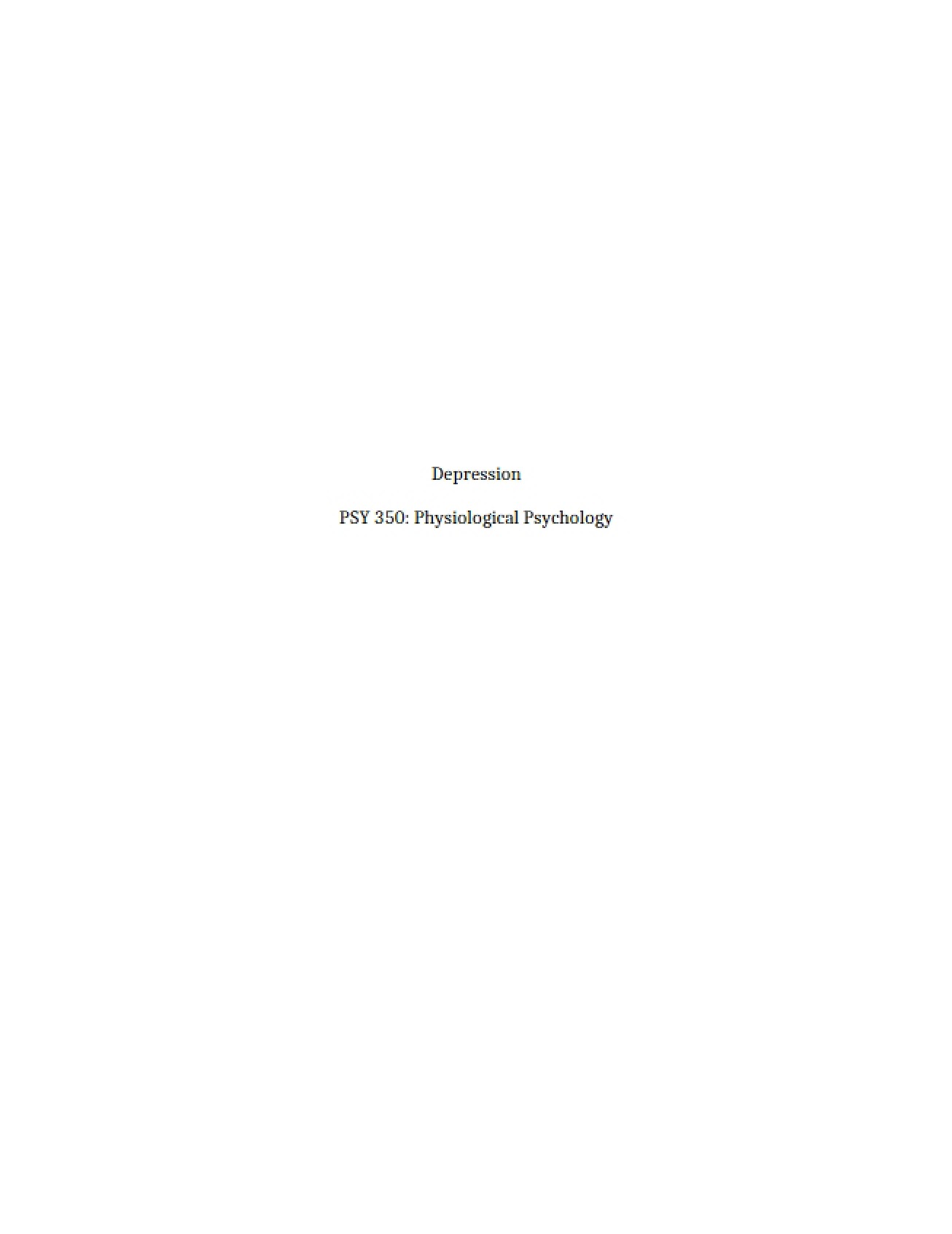 Clinical Depression Overview