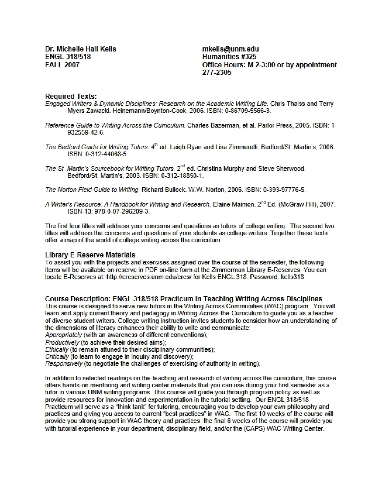 Proposal and Grant Writing Syllabus