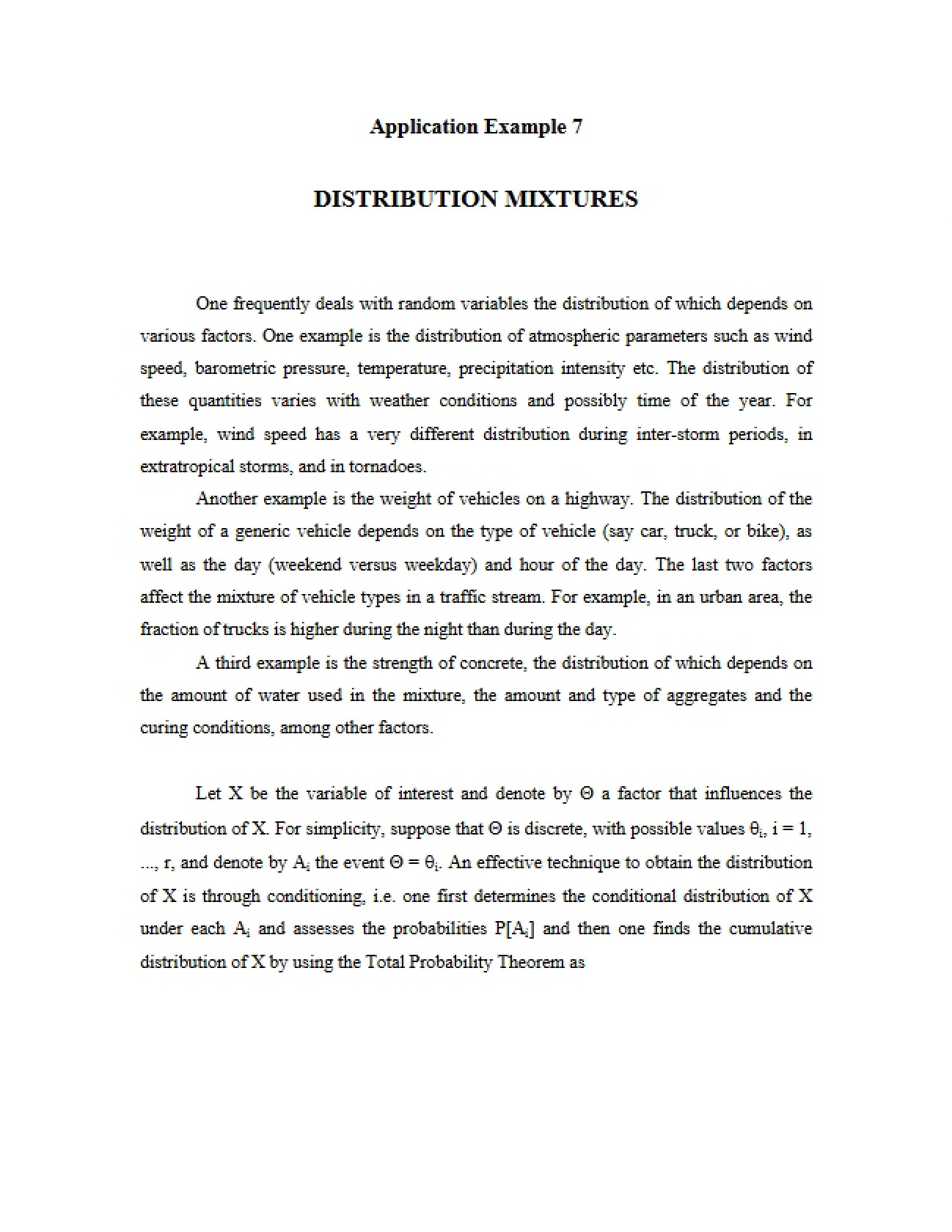 Mixtures of Distributions