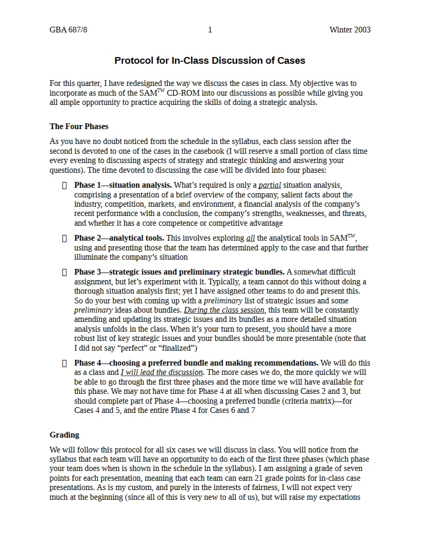 Case Discussion Protocol
