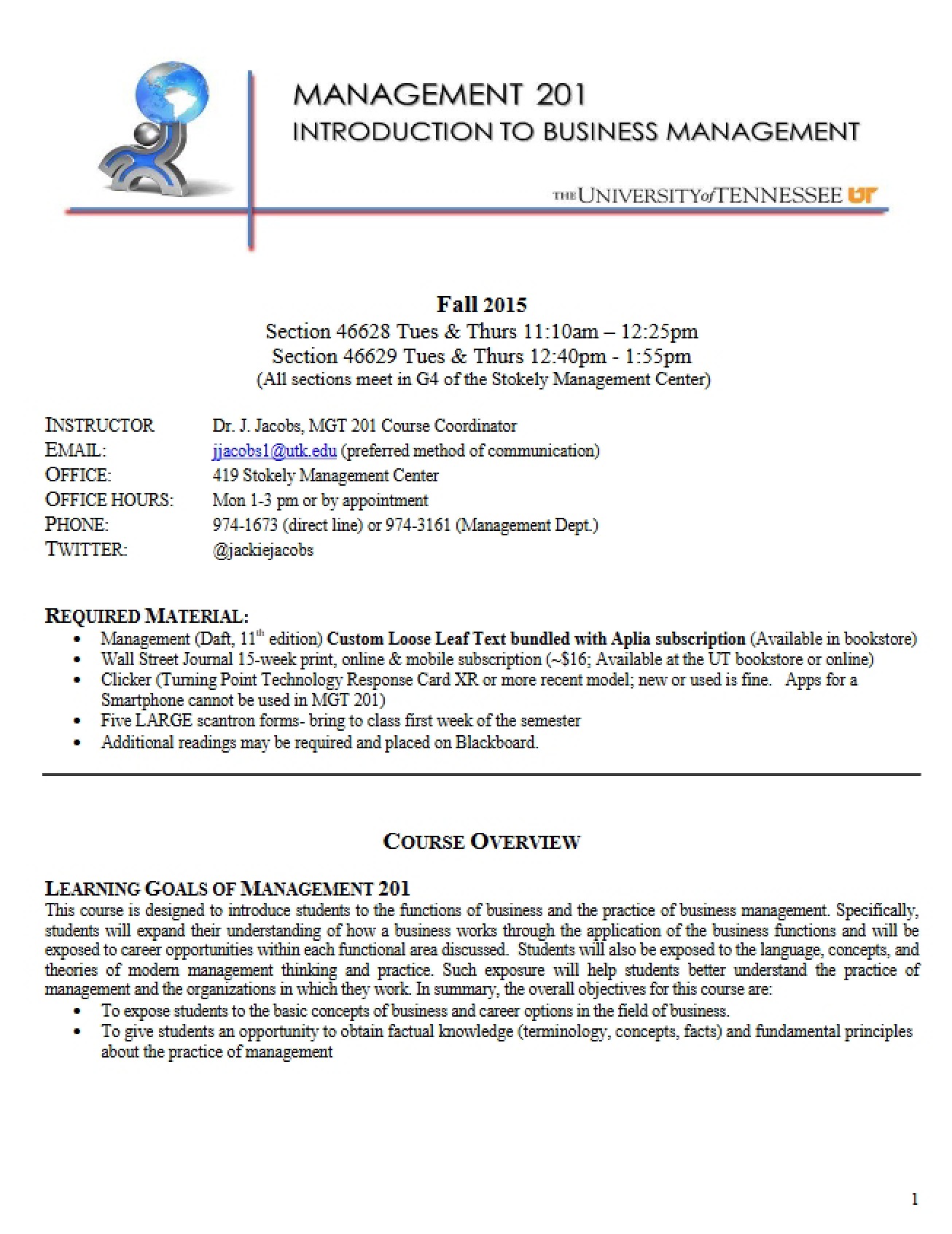 Management 201 Exam 1 Review