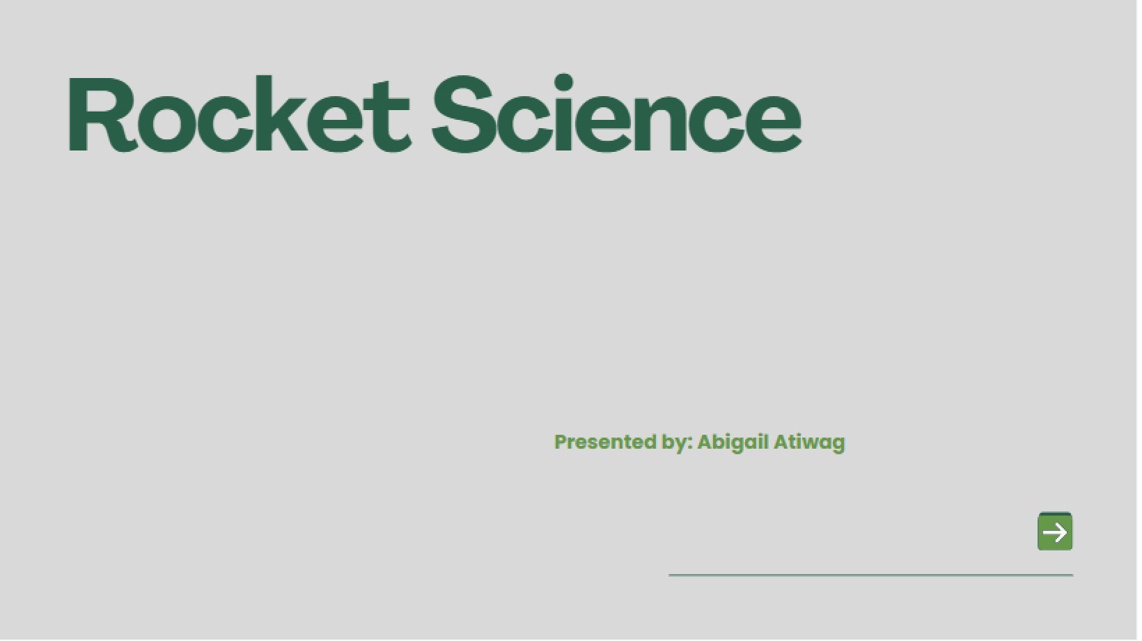 Rocket Science Basics