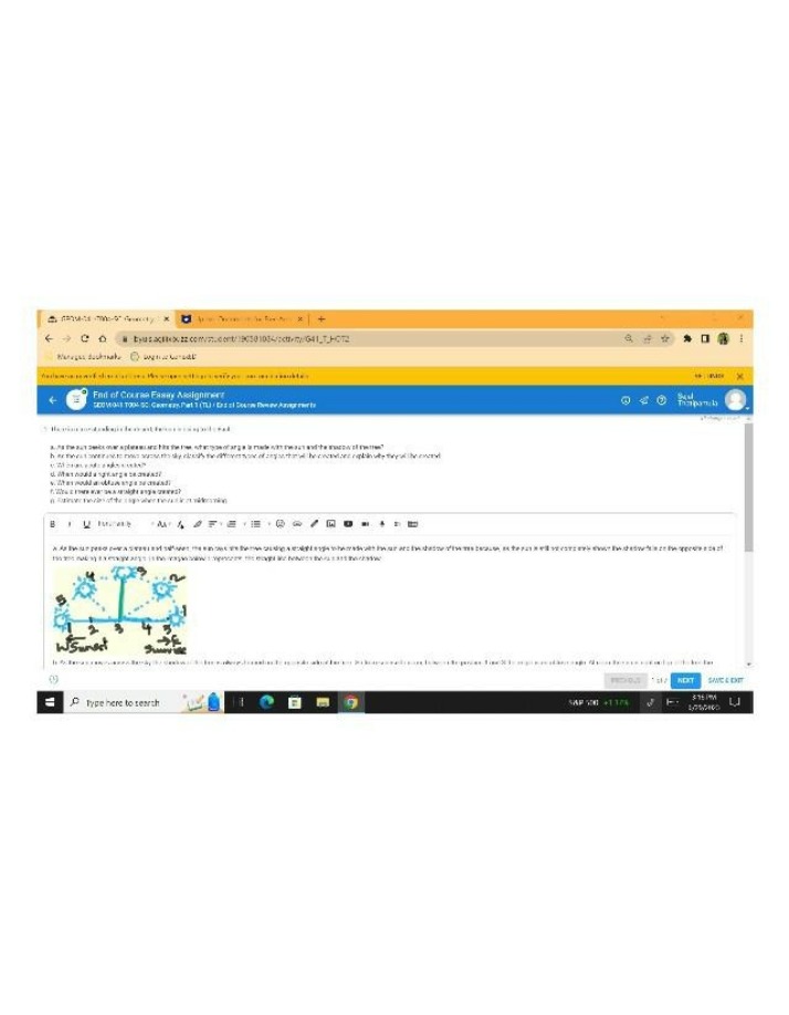 Geometry End of Course Essay