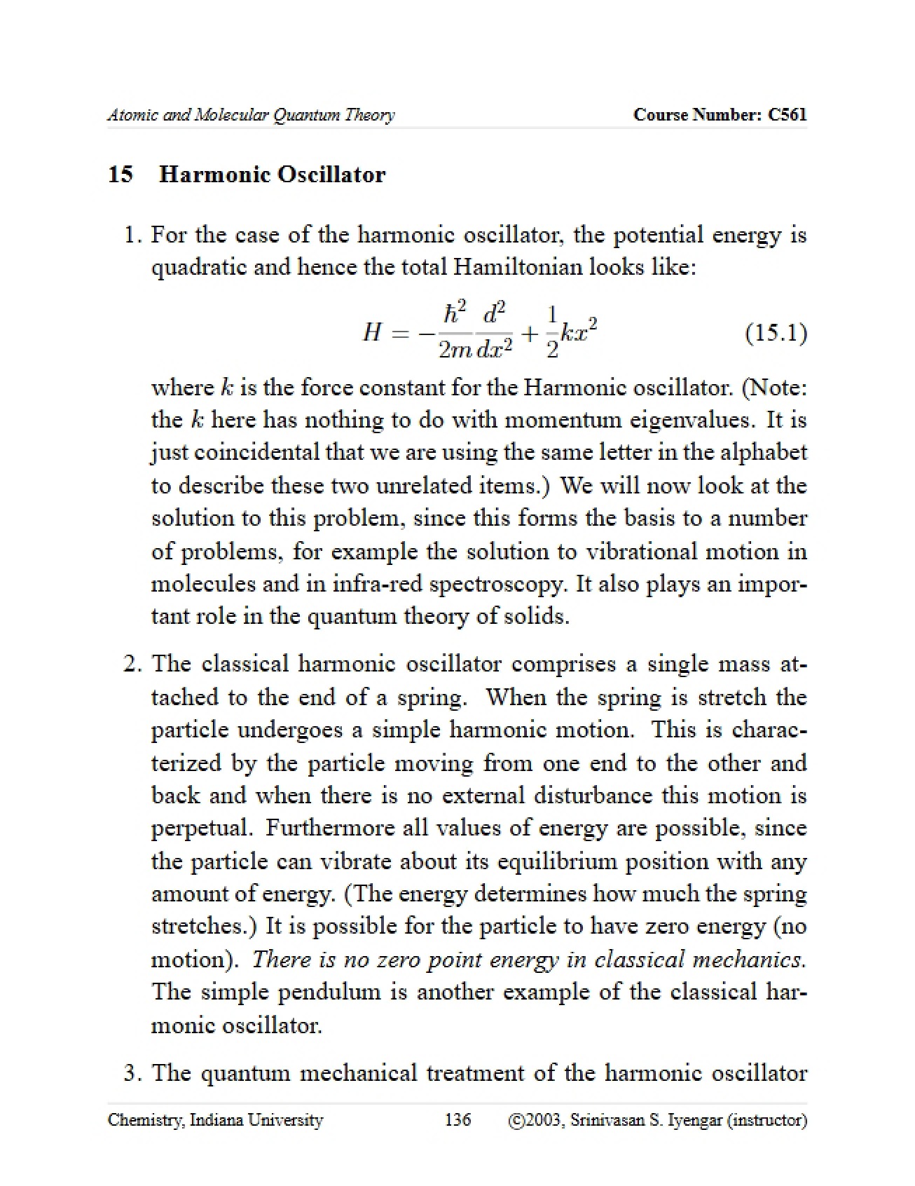 Oscillator Harmonics