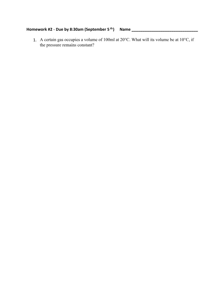 Gas Laws - Calculations for Pressure, Volume, and Temperature