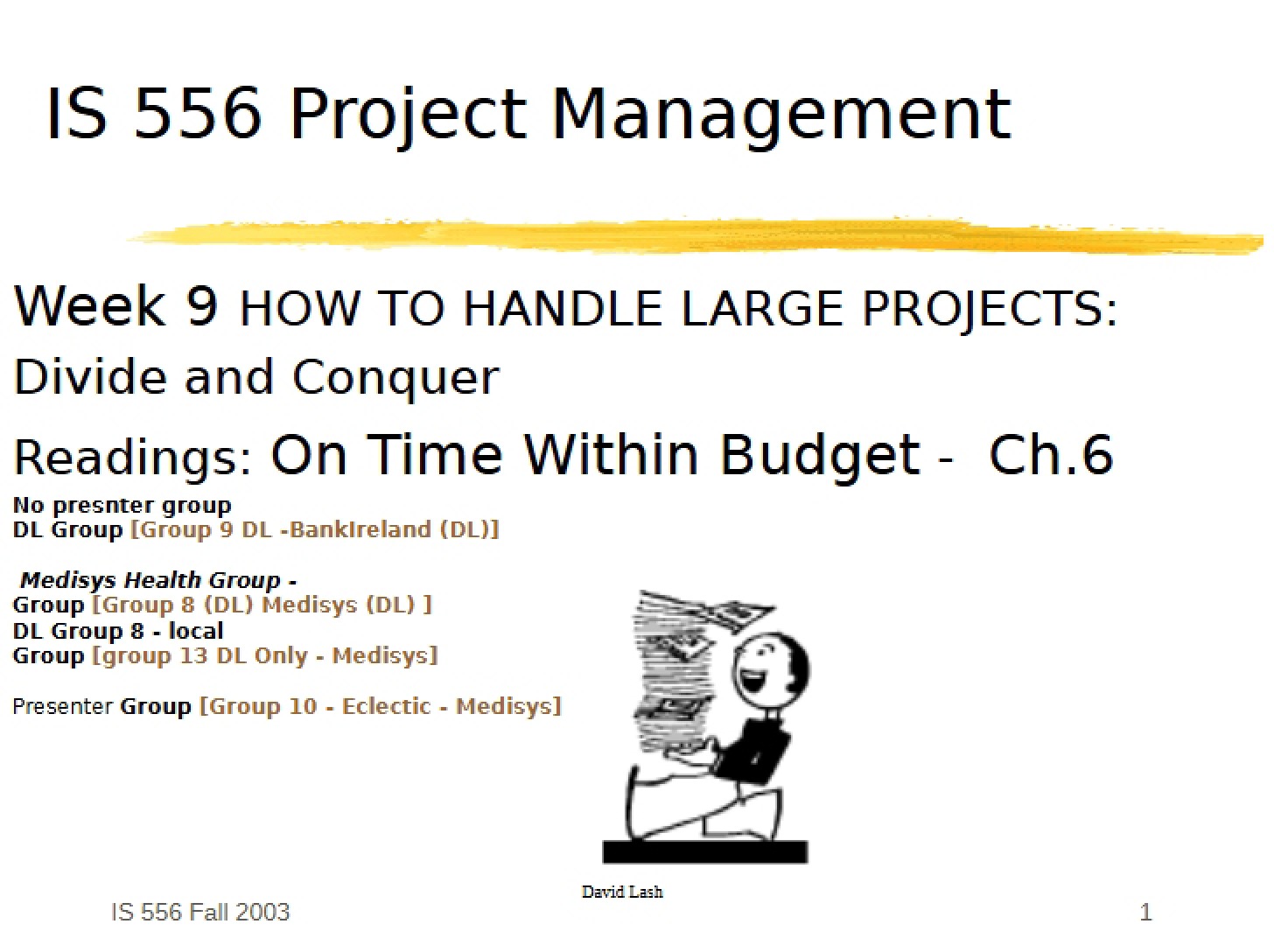Notes for IS 556