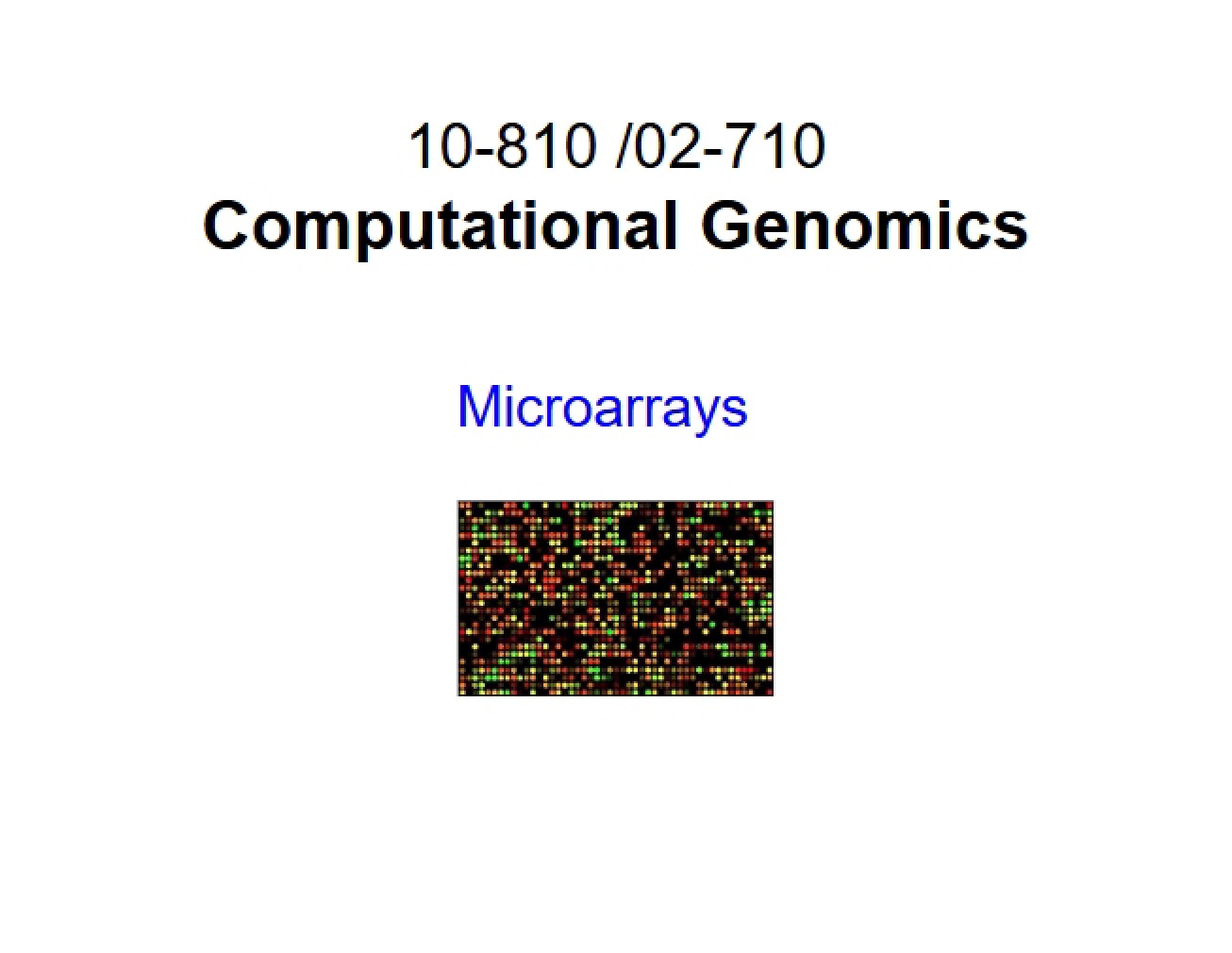Genomics via Computation