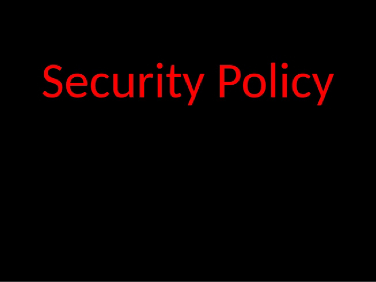 Policies on Security