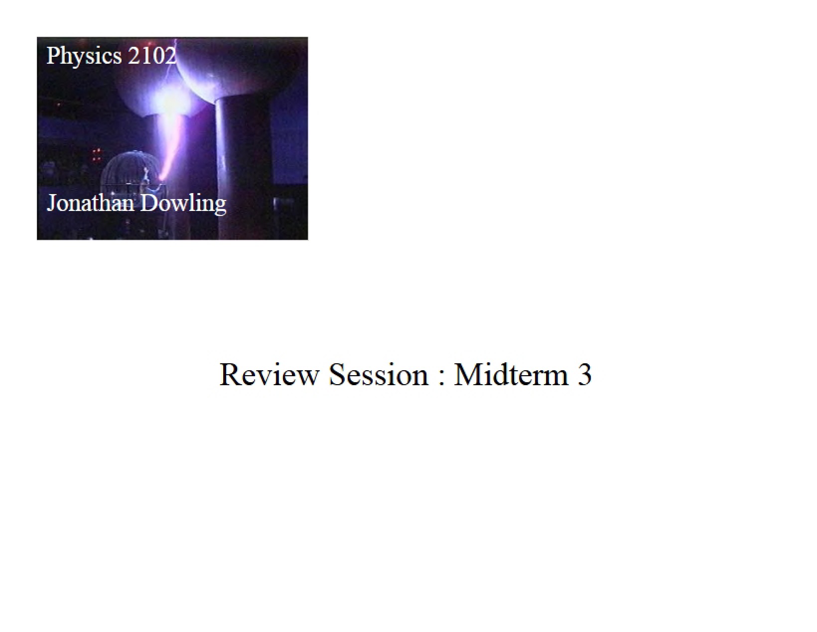 Midterm Examination III