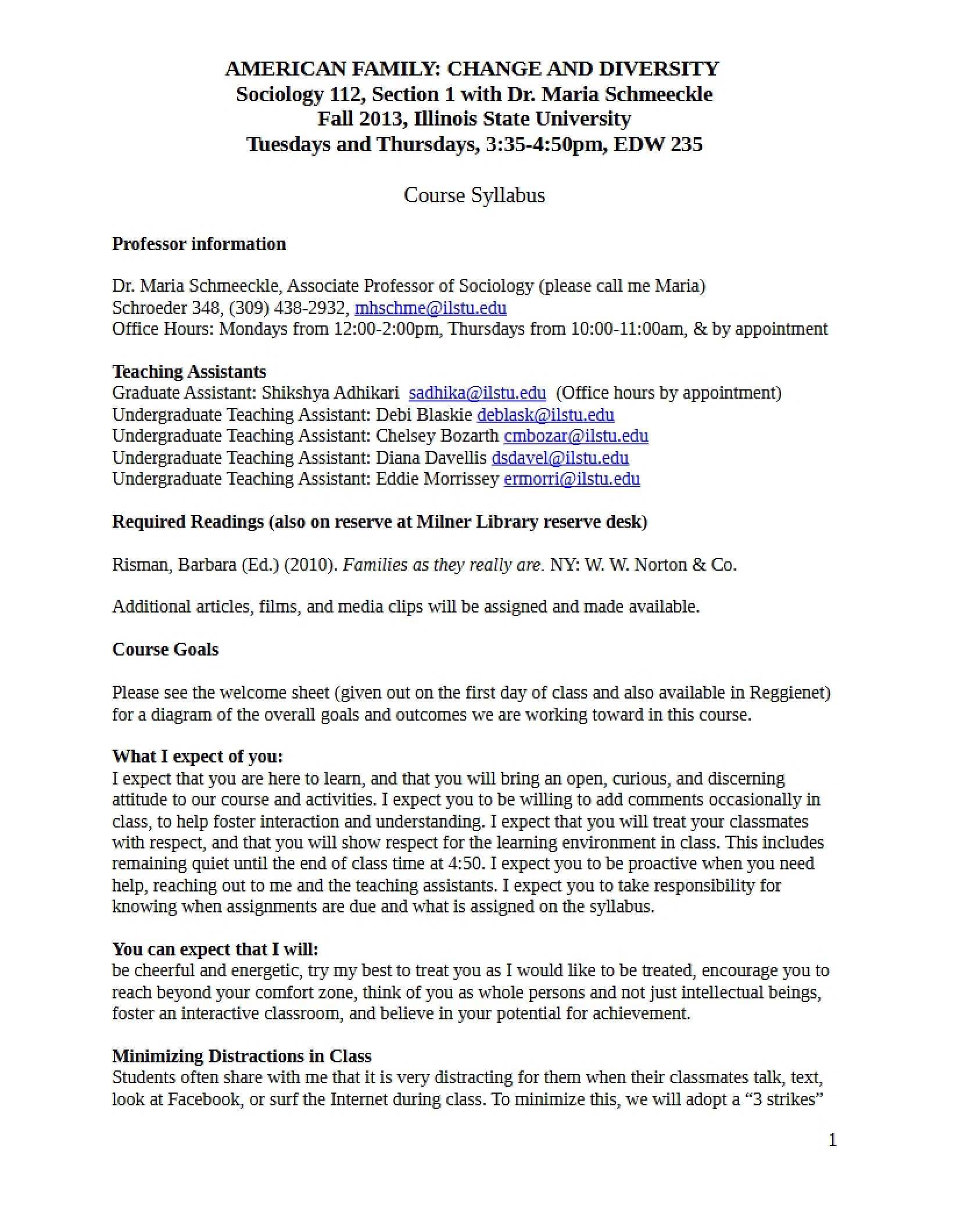 Fall 2013 American Family Syllabus