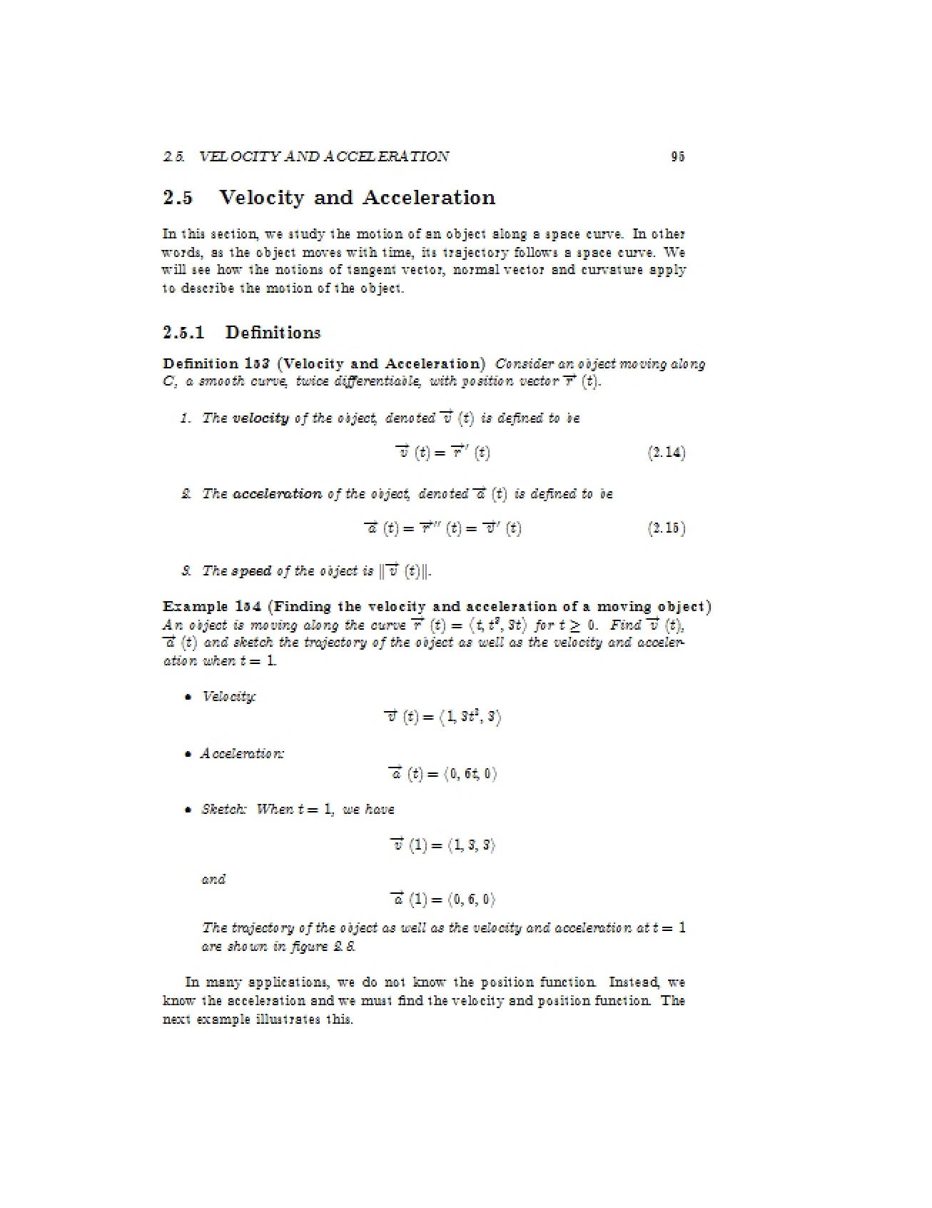 Concepts of Velocity and Acceleration