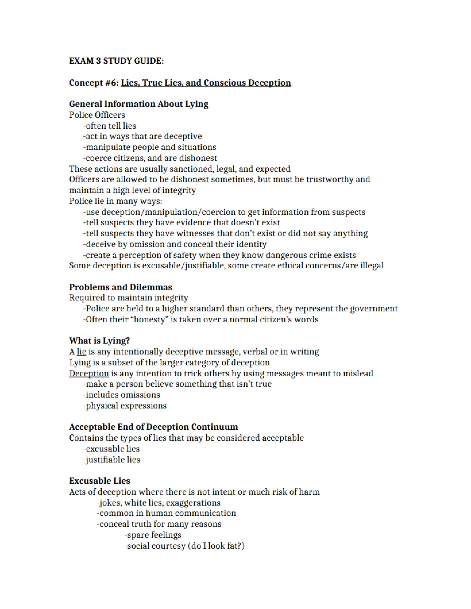 Preparation for the Third Delinquency Exam