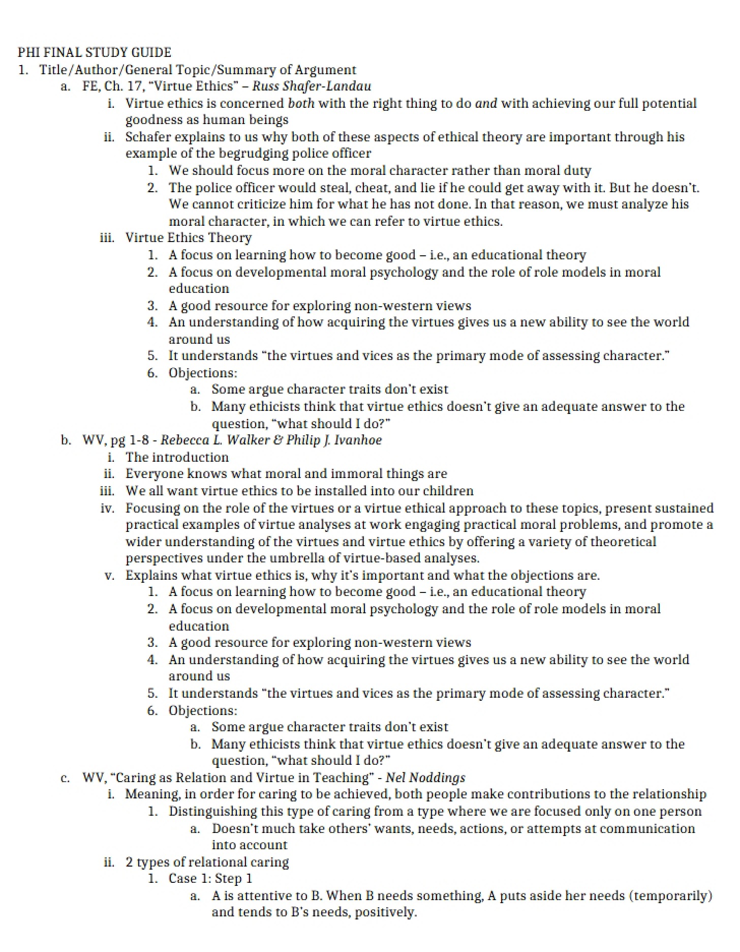 Philosophy Final Guide