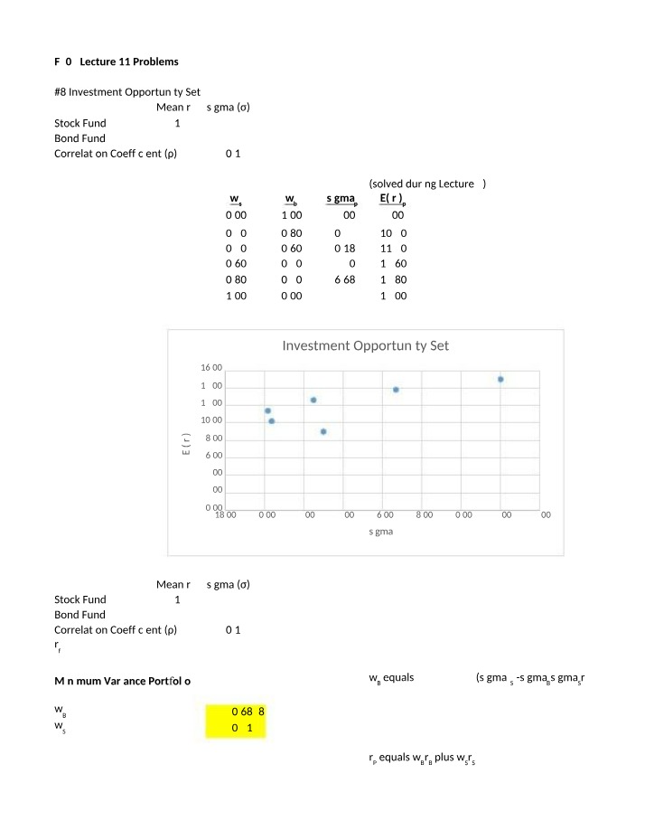 F303 Problems - Lecture 11