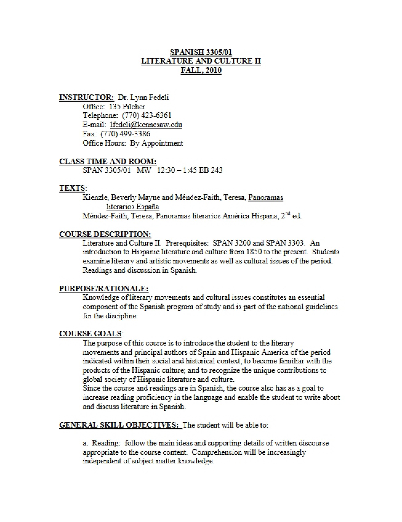 Contemporary Culture Course Syllabus