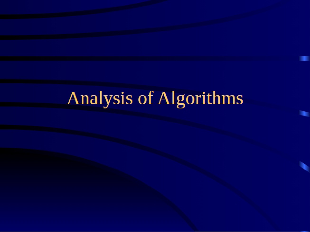 Algorithm Analysis Concepts