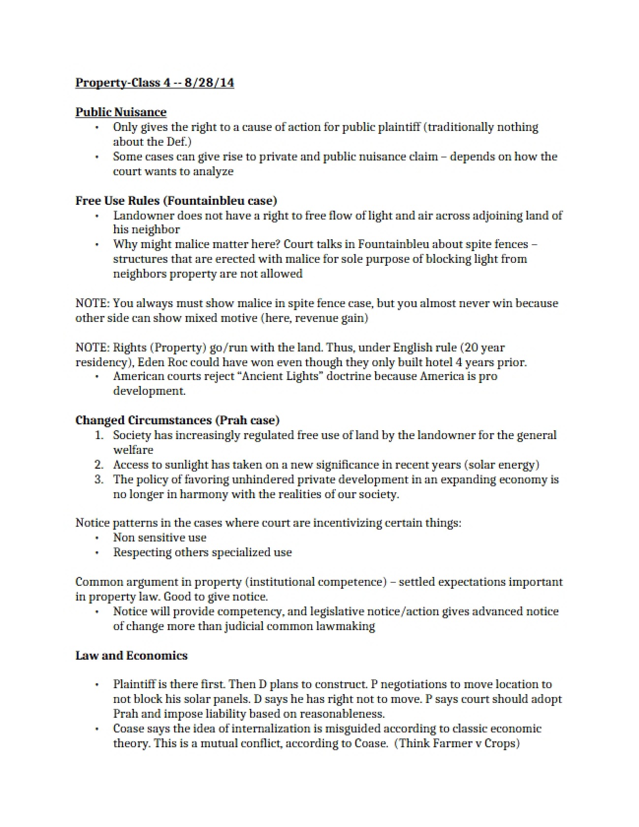 Class 4: Property Law