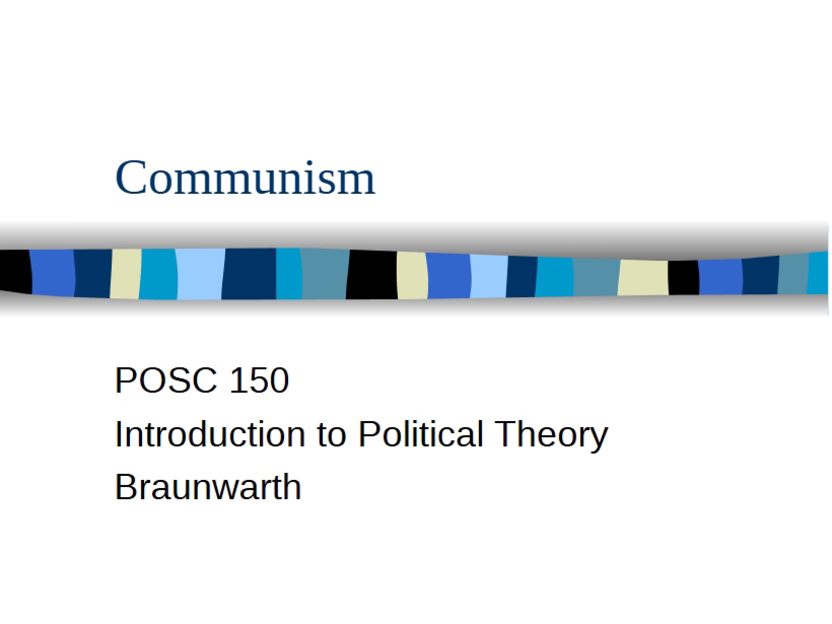 Political Theory Communism