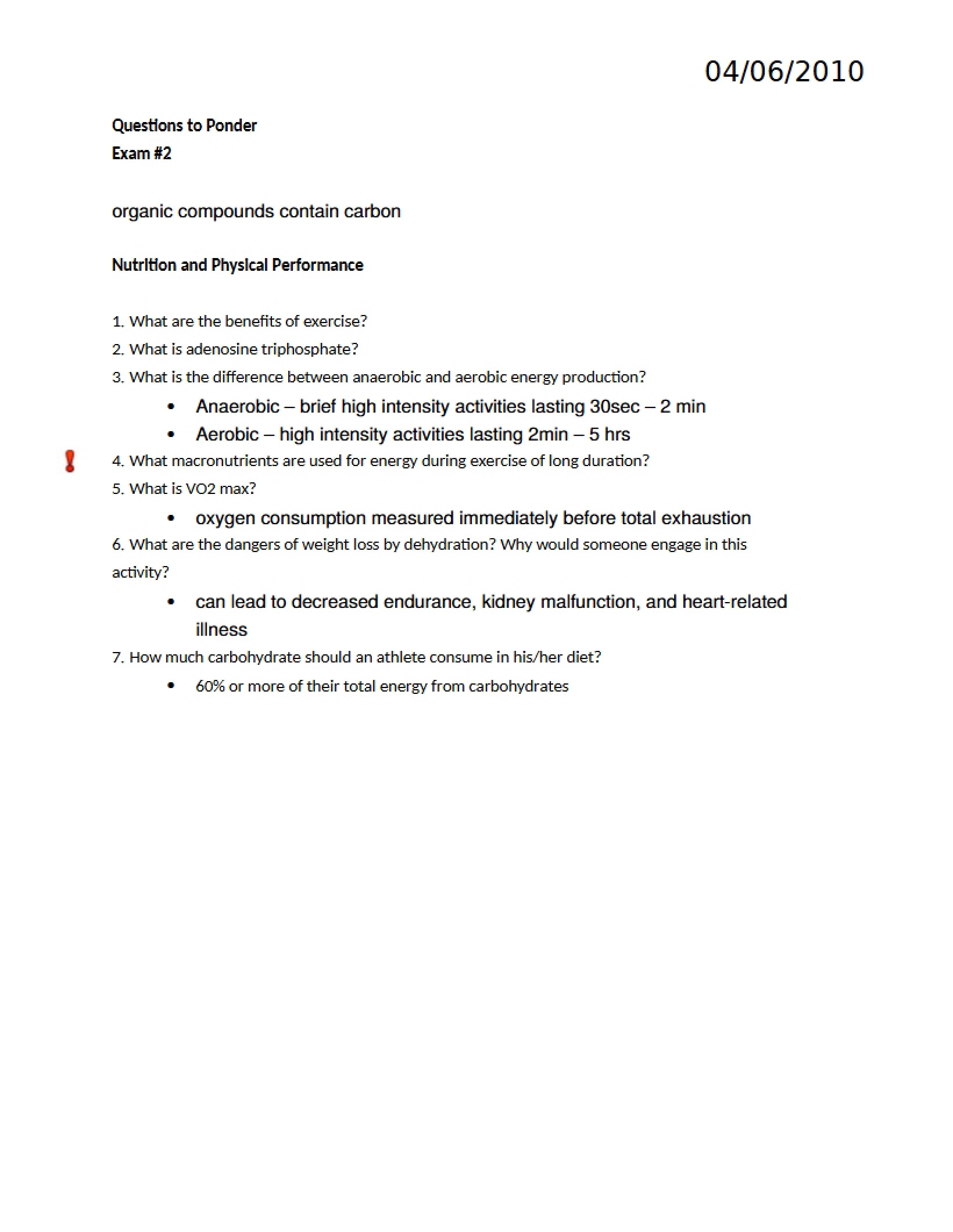 Second Examination