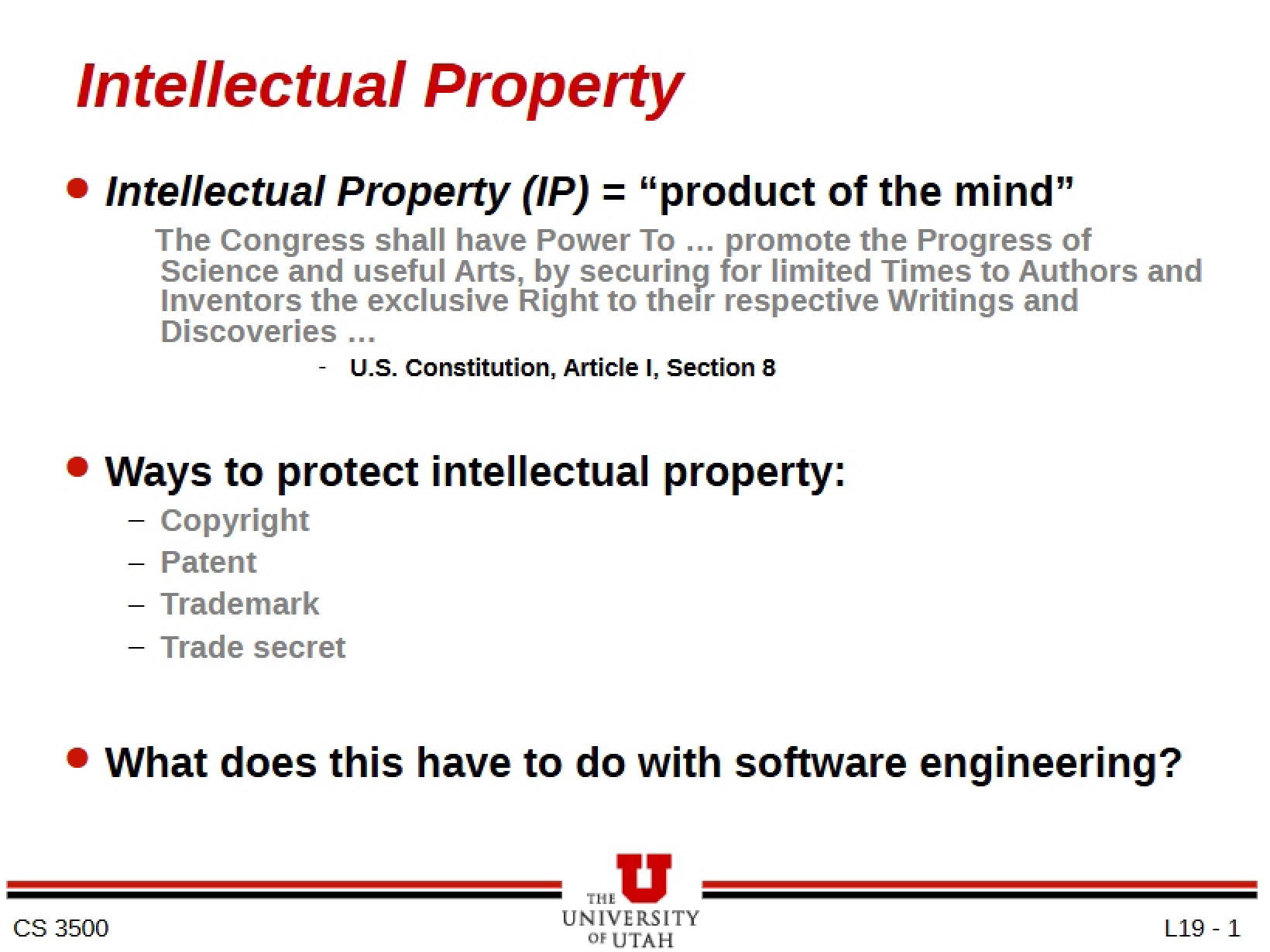 Property Rights (Intellectual)