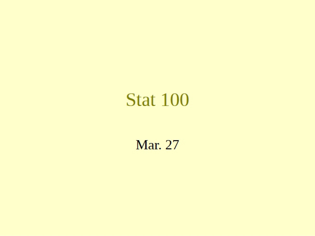 Course Notes Statistics
