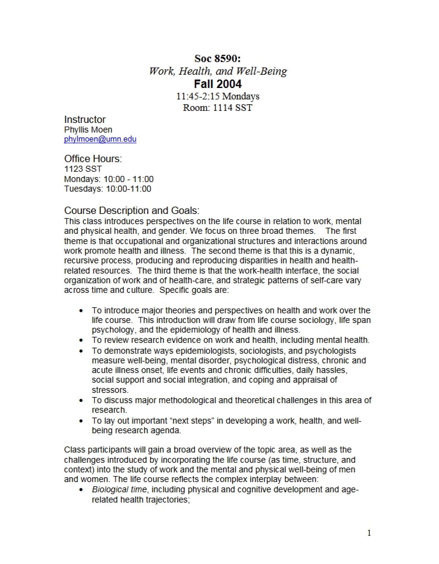 Syllabus for Health Soc 8590