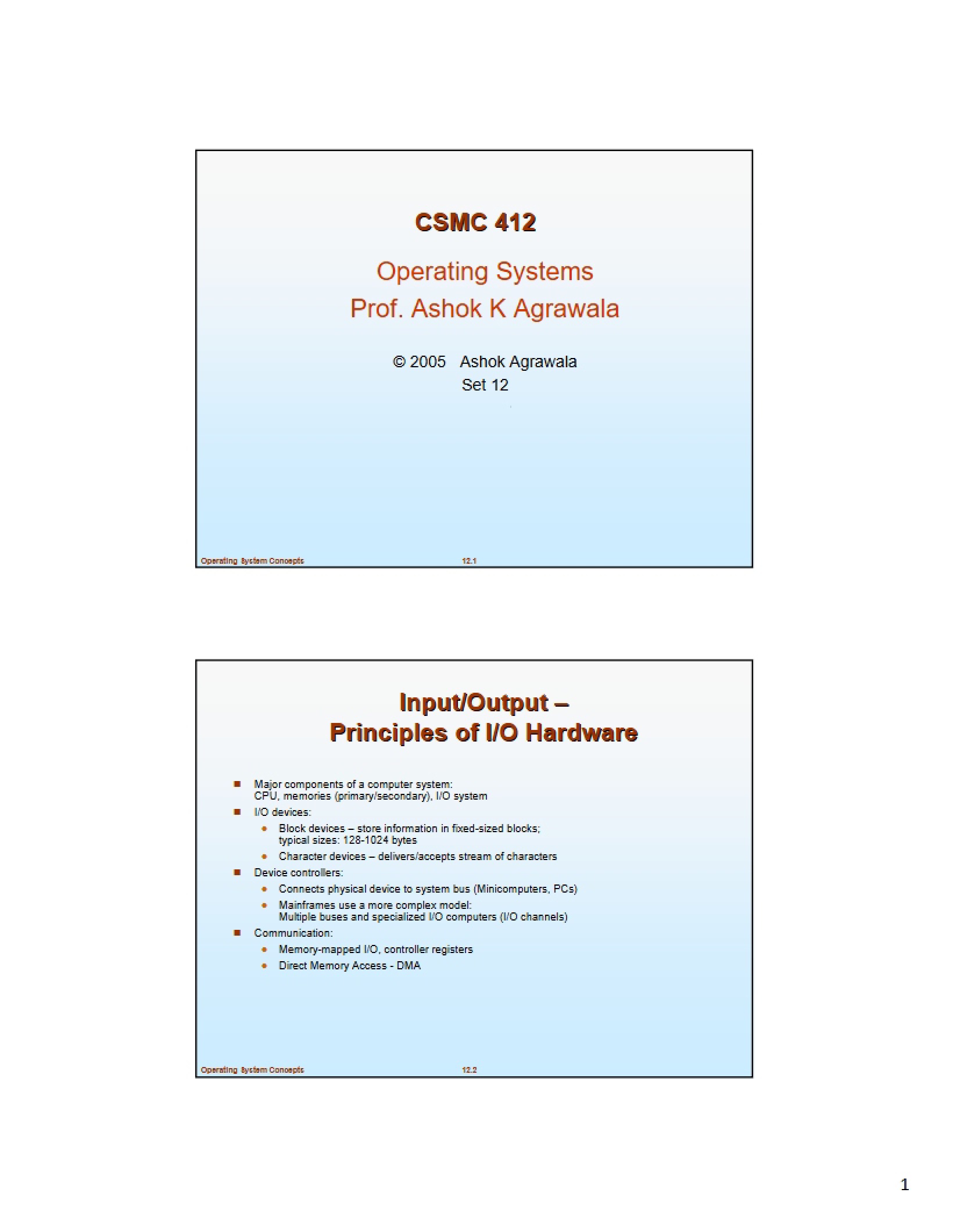 Operating System Process Management