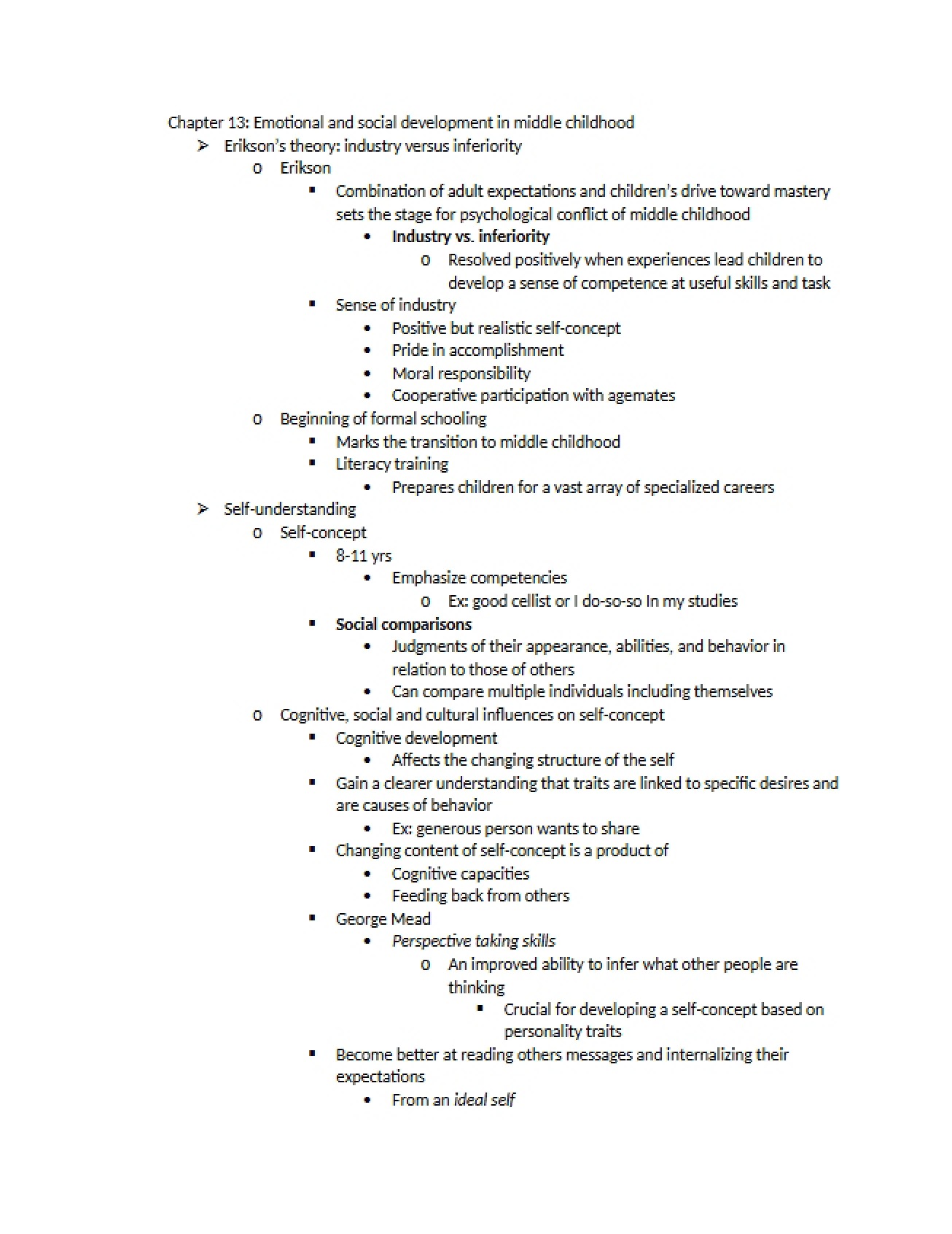 Middle Childhood Social and Emotional Development Chapter 13