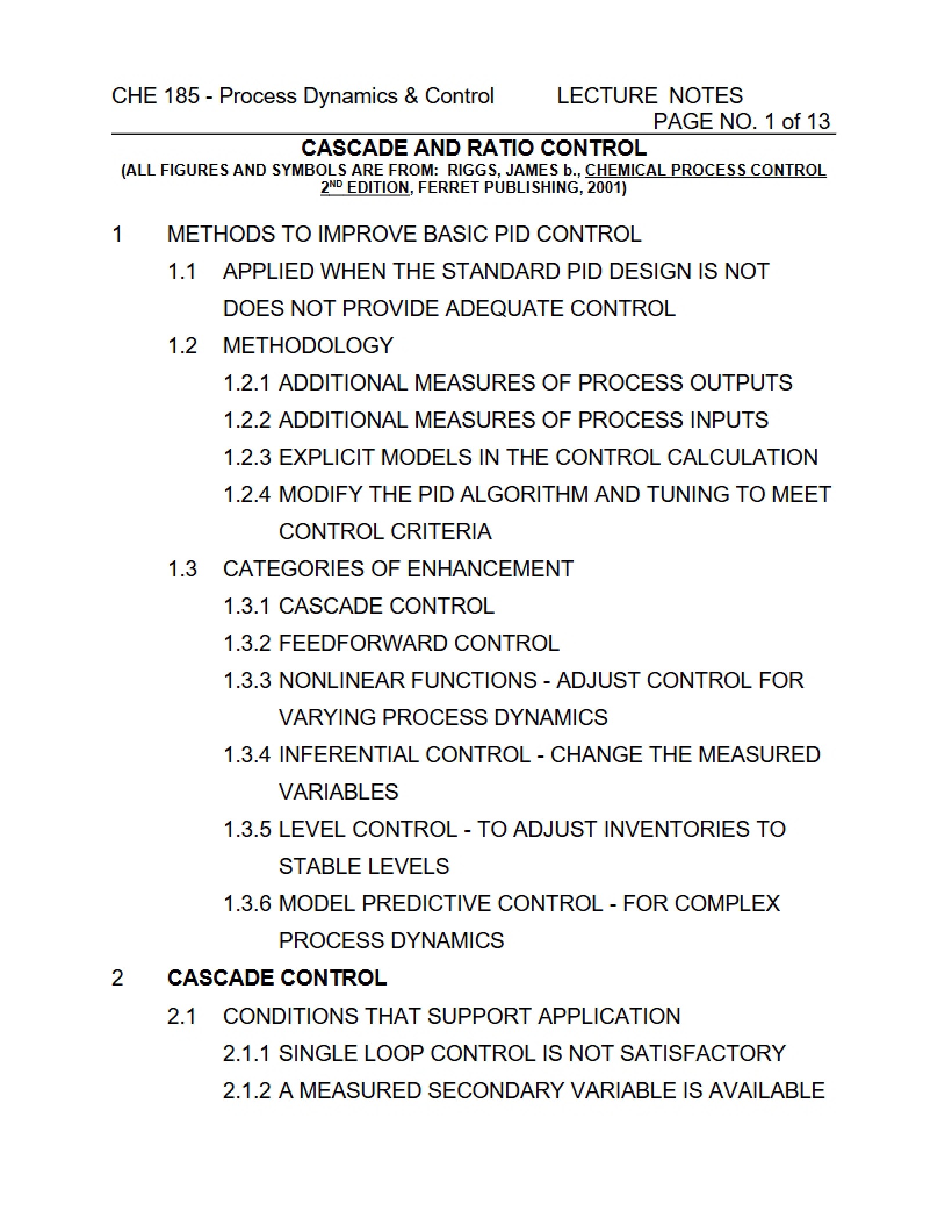 Control Cascade