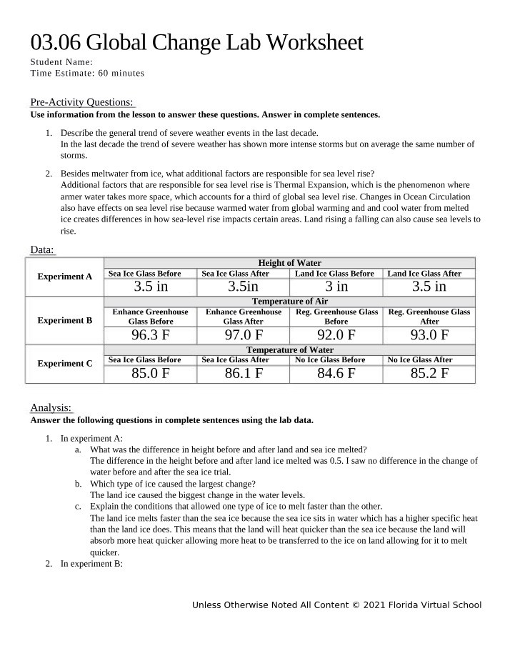 Worksheet - Global Change Lab 03.06