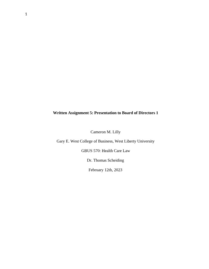 Negligence and Misleading in Board of Directors Presentation