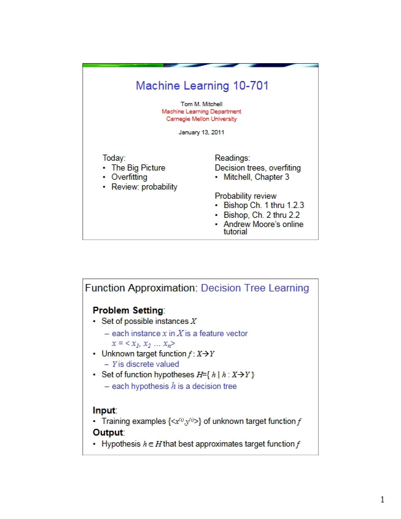 Fifteenth Lecture on Introduction to Machine Learning