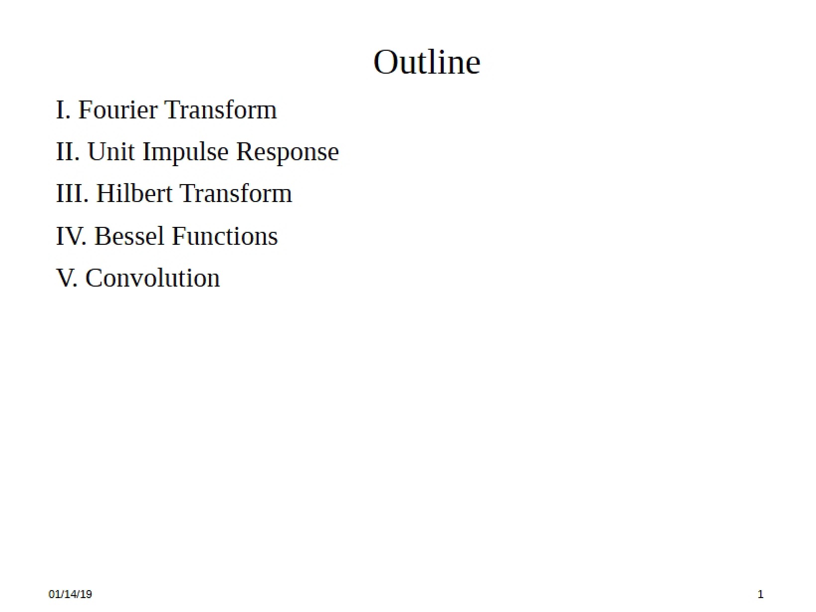 Course Outline