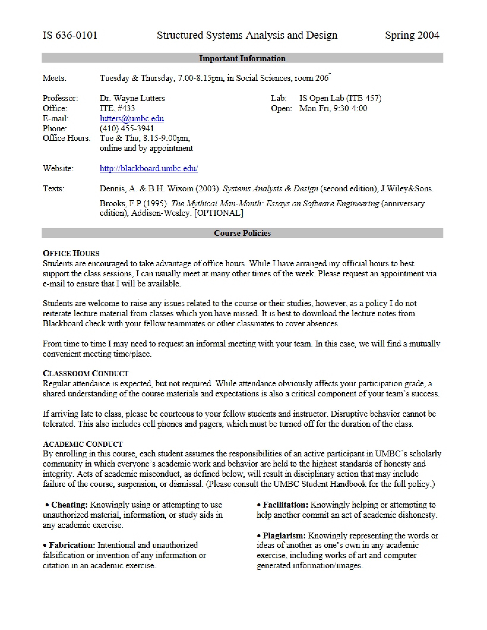 Structured Systems Syllabus