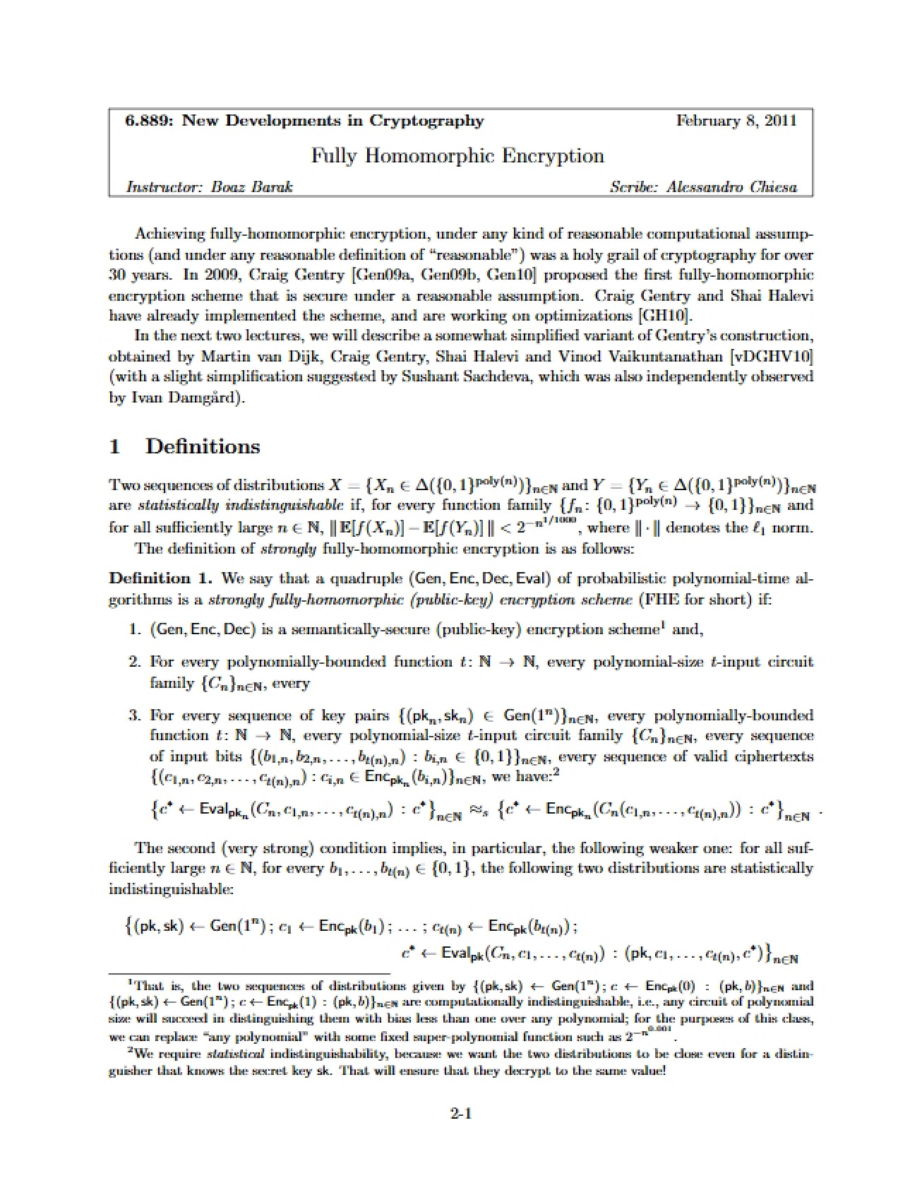 Principles of Fully Homomorphic Encryption