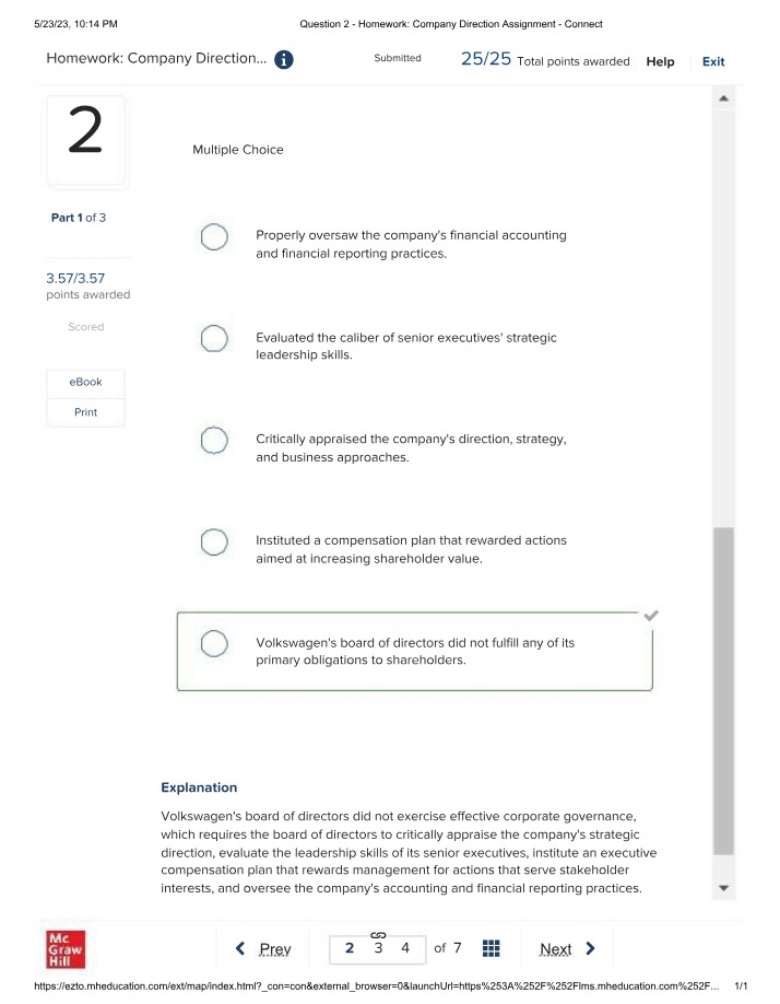 Company Direction - Connect Assignment Question 2