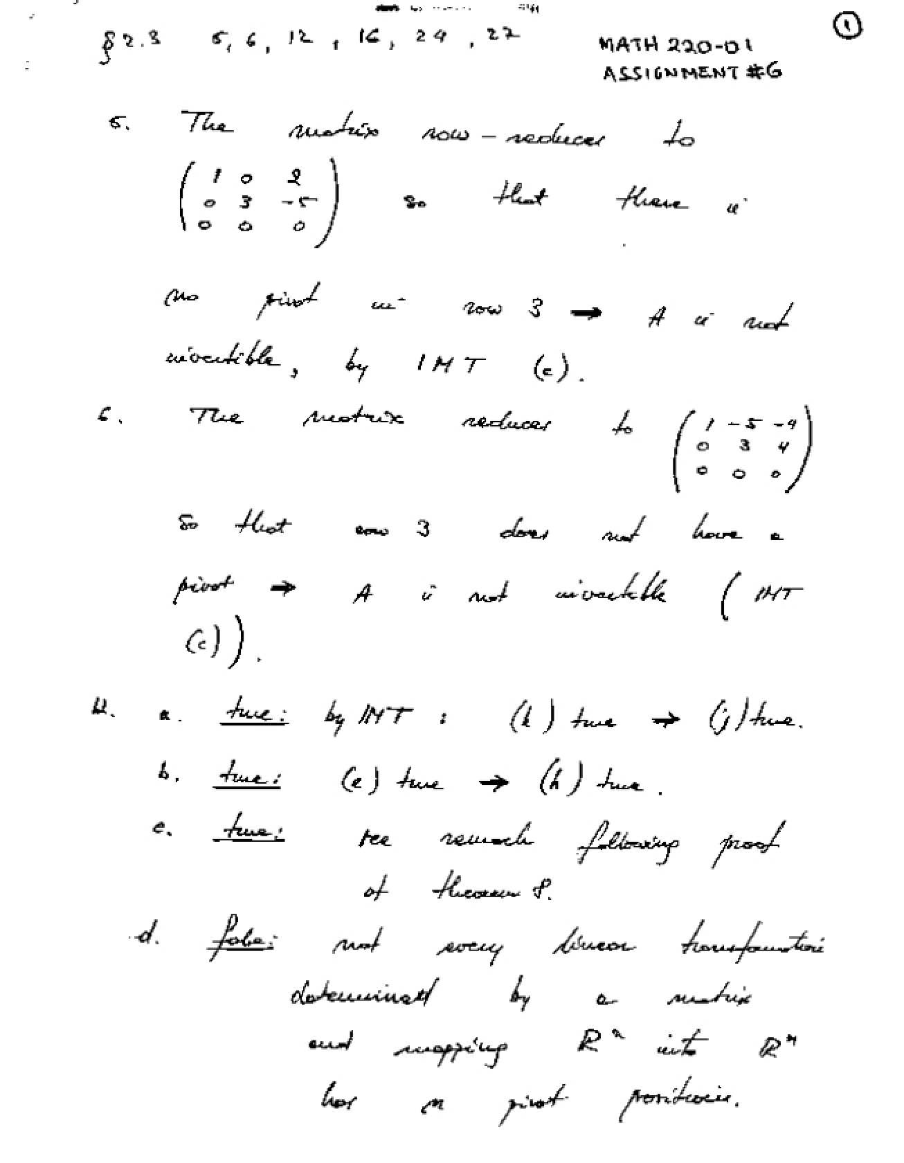 Notes for Study - Introductory Linear Algebra