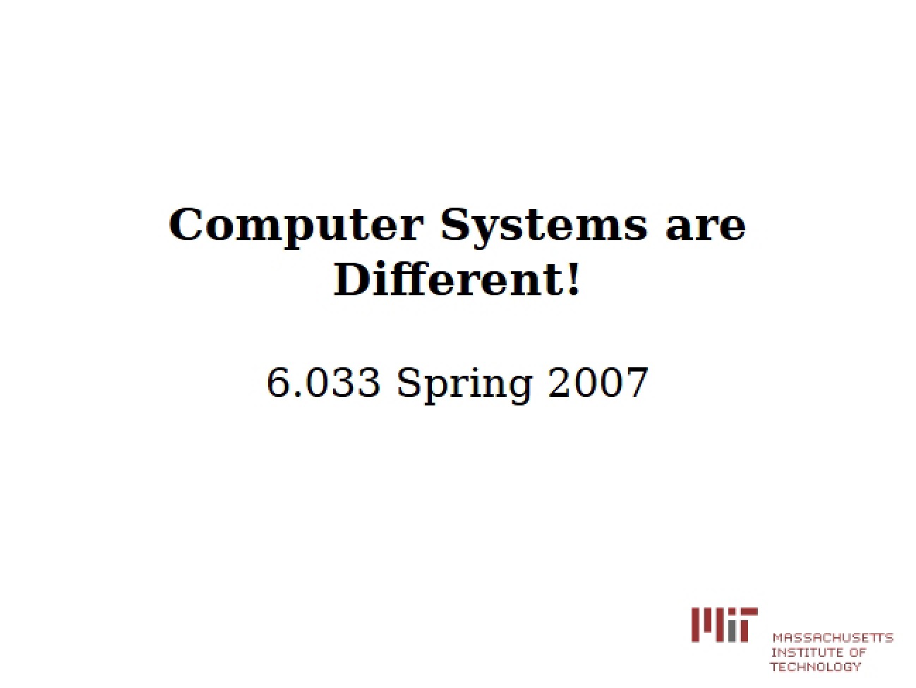 Systems for Computing