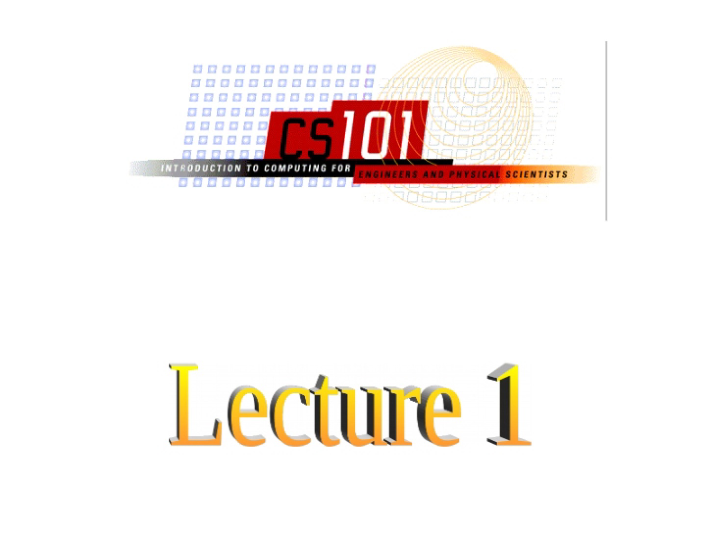 First Lecture