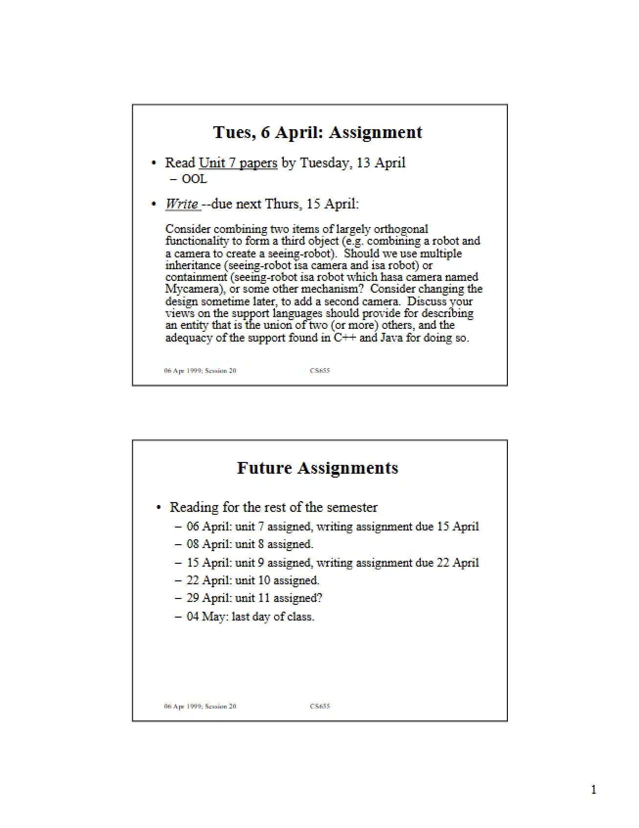 CS 655 Homework
