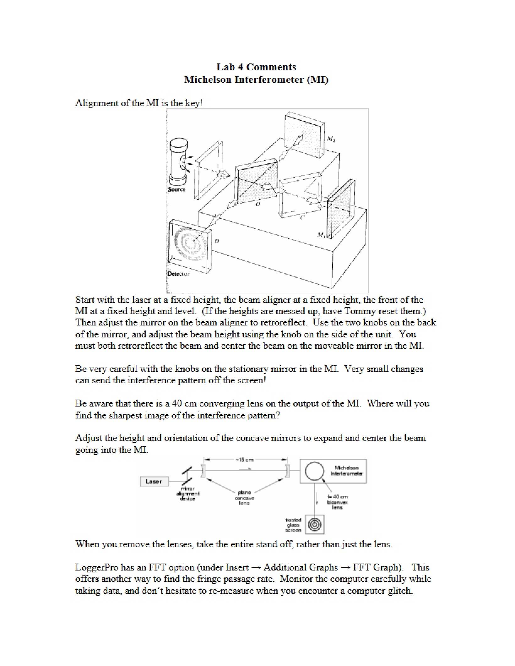 Comments on Fourth Lab