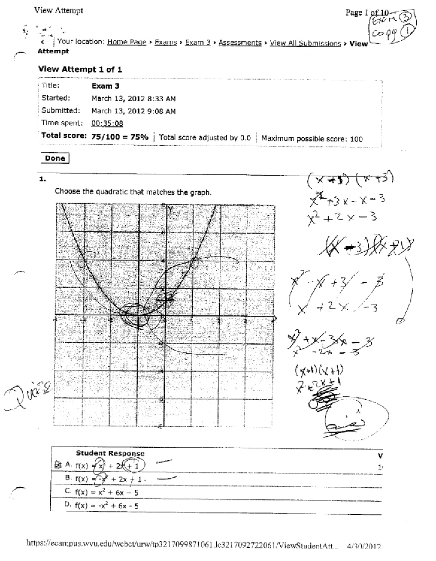 Third Exam Sample Two