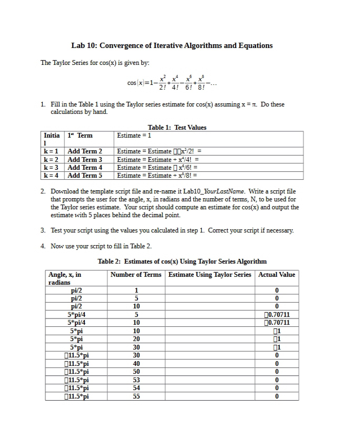 Tenth Lab for Engineering Models I