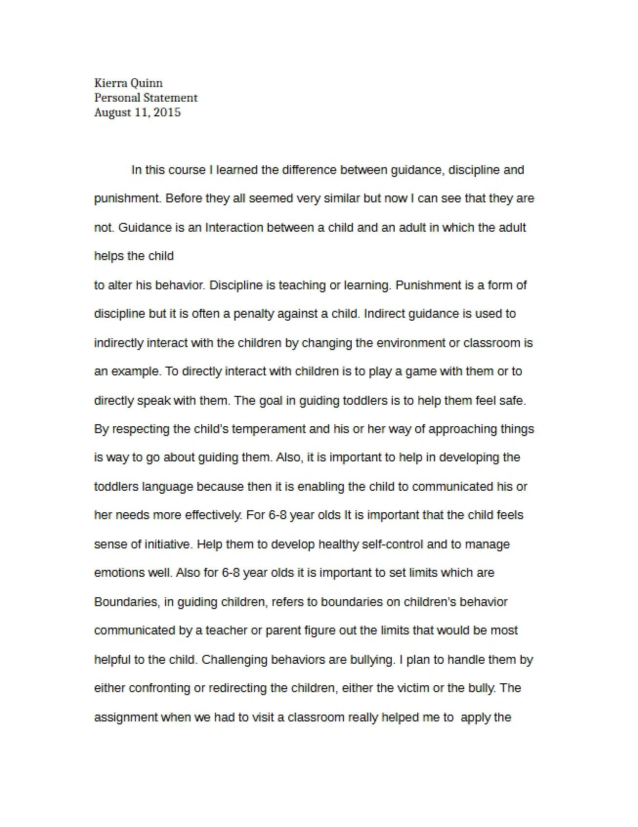 Statement Document