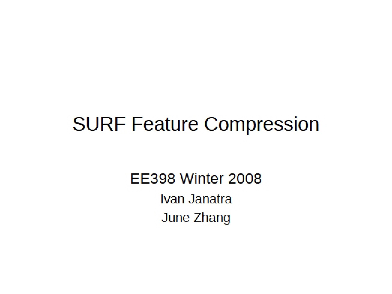 Understanding SURF Feature Compression